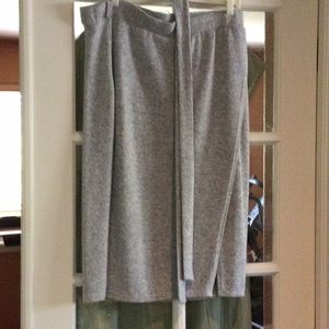 Brushed fleece faux wrap skirt